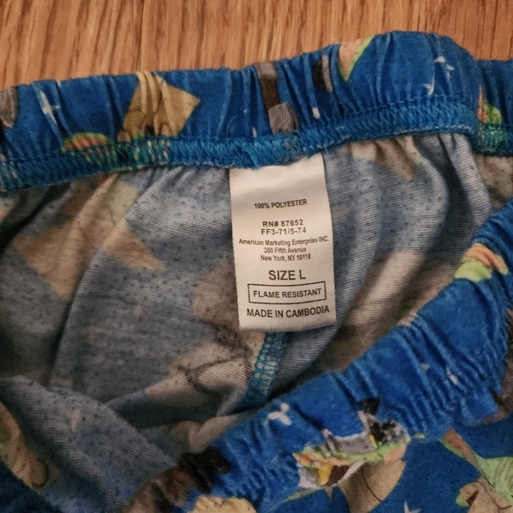 Star Wars Mandalorian blue and gray short sleeve pajama set Size L - Picture 8 of 12